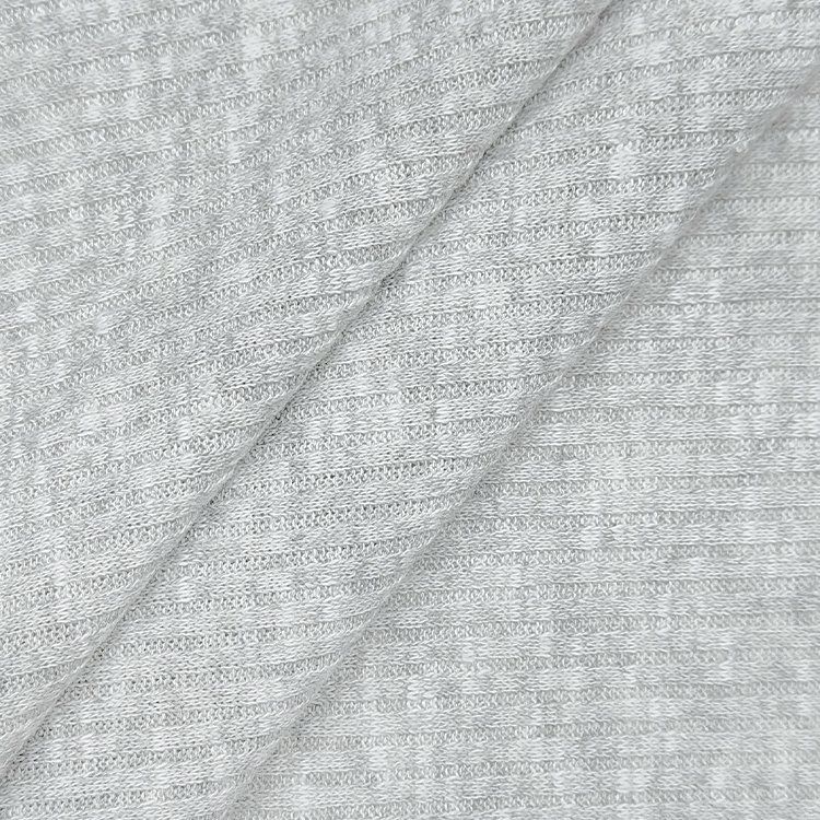 High Quality Soft Knitted Rib Fabric, Solid 100 Recycled Polyester Spandex Rib Fabric For Clothing/