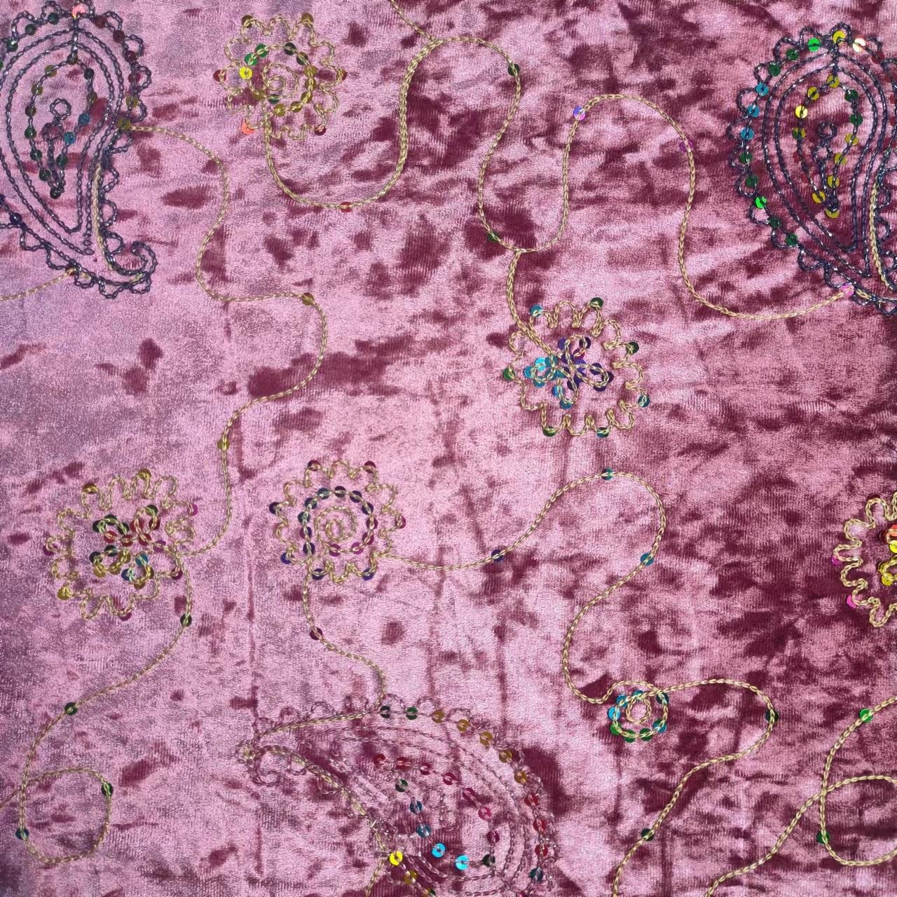 Manufacturer Wholesale Custom Luxury Knit Women Robe Dress Spandex Polyester Velvet Sequin Dubai Embroidery Fabric For Clothing
