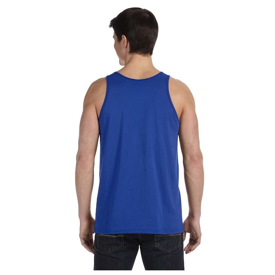New design men's tank top solid color 100% cotton single jersey sleeve less round neck men's tank top from Bangladesh best price