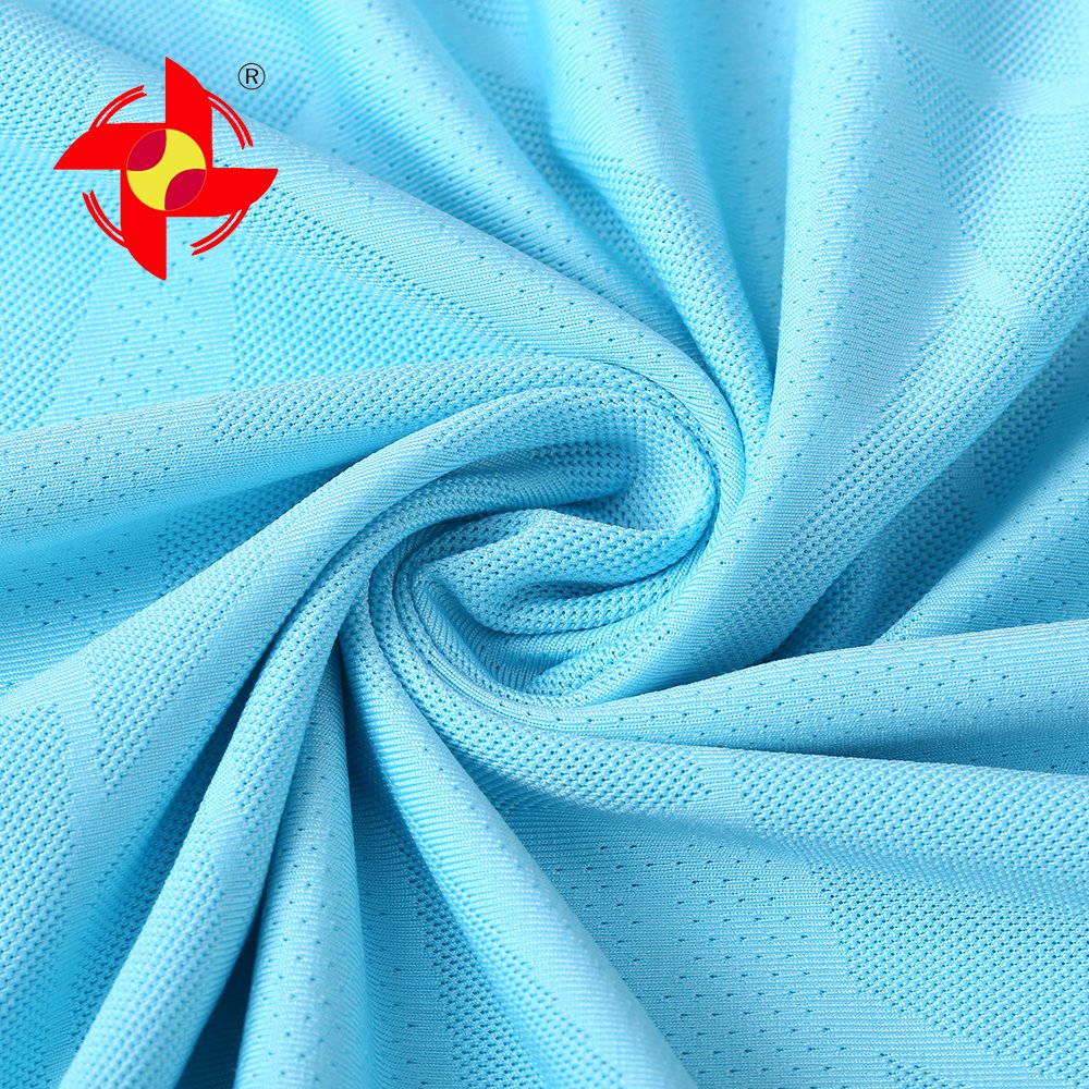93% Polyester 7% Spandex 170gsm Ice Silk Stretch Jacquard Mesh Fabric Soft Knitted Fabric Dresses Suits Dyed Rib Knit Pattern