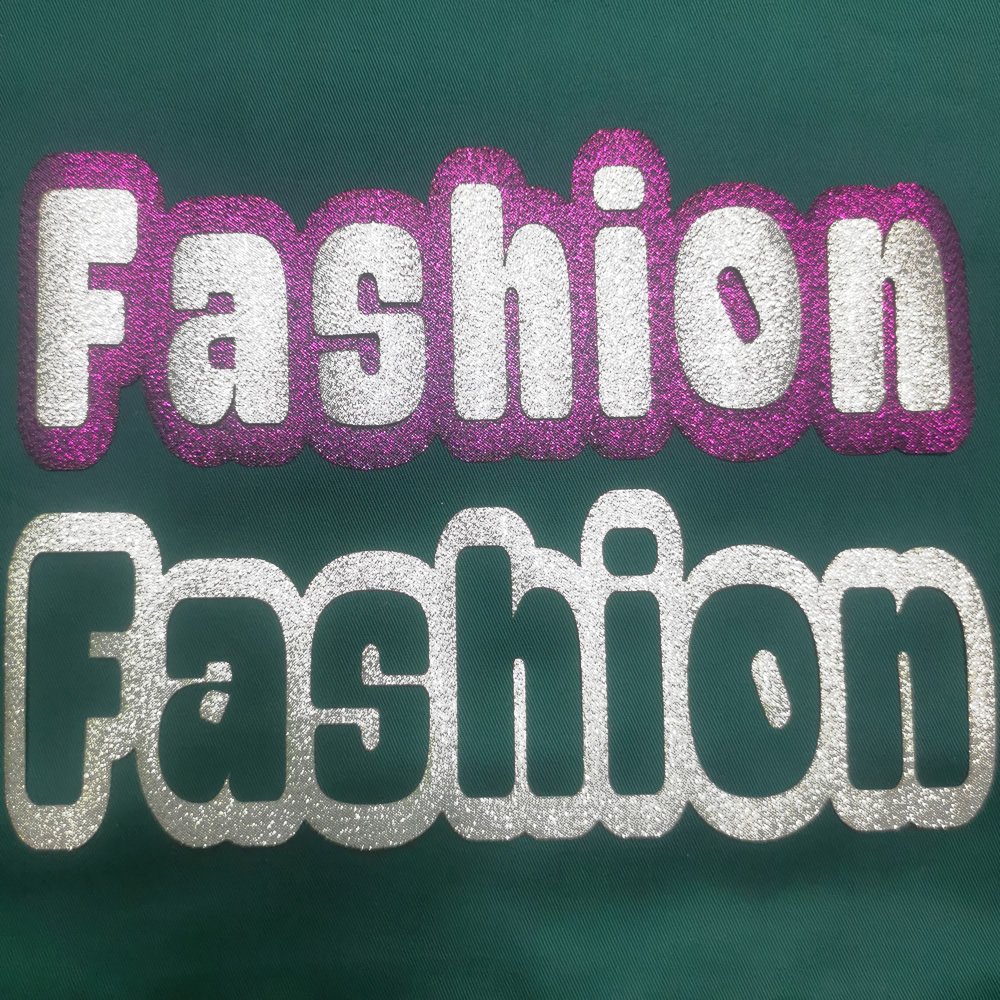 Rolls Hotmelt Adhesive Backing Embroidery Applique Metallic Twill Glitter Twill Greek Twill for Sports Jersey