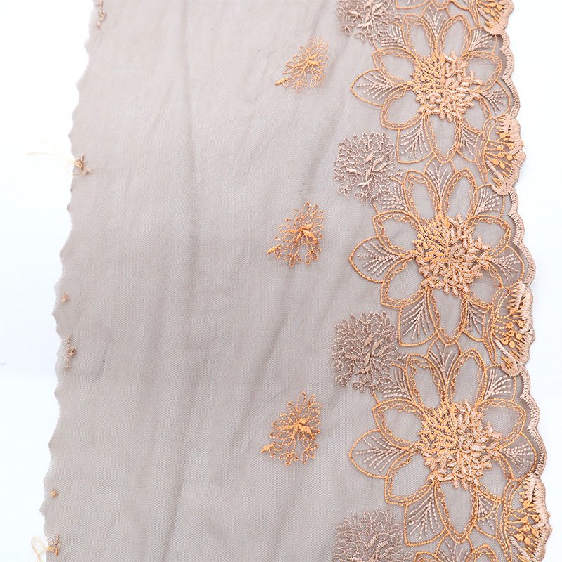 Factory customized floral patterns tulle various color combinations embroidery fabric lace