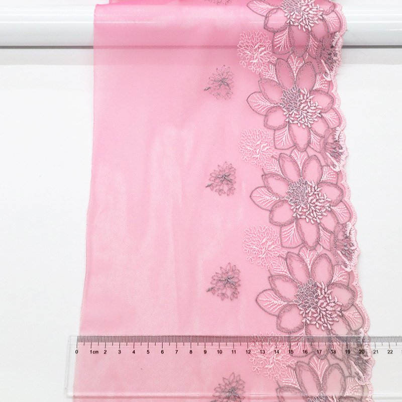 Factory customized floral patterns tulle various color combinations embroidery fabric lace