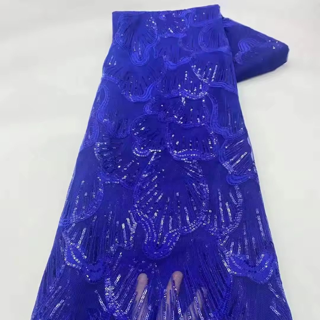 Wholesale luxury design embroidery beads lace fabric with beads lace embroidery fabric for party dress