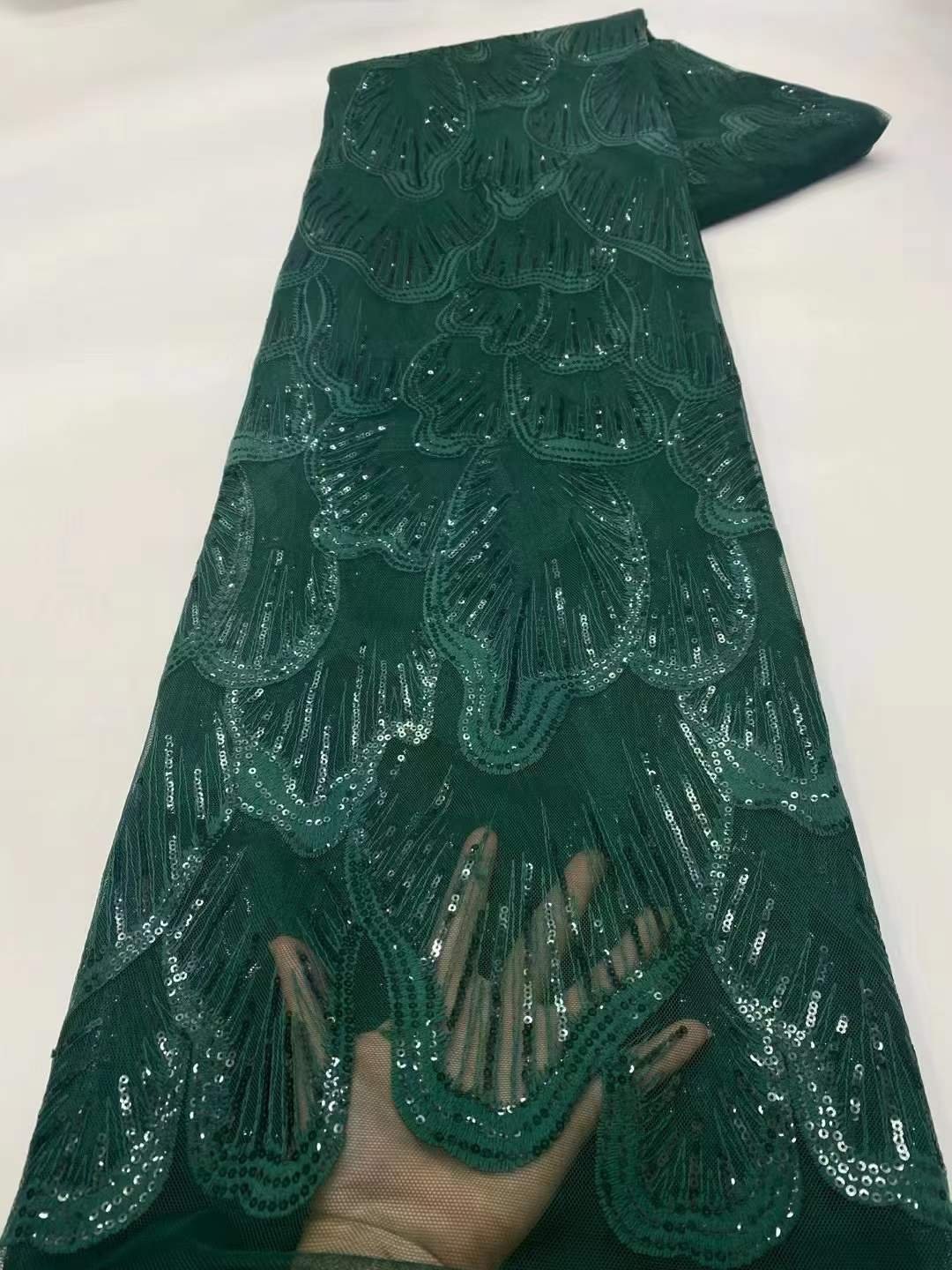 Wholesale luxury design embroidery beads lace fabric with beads lace embroidery fabric for party dress