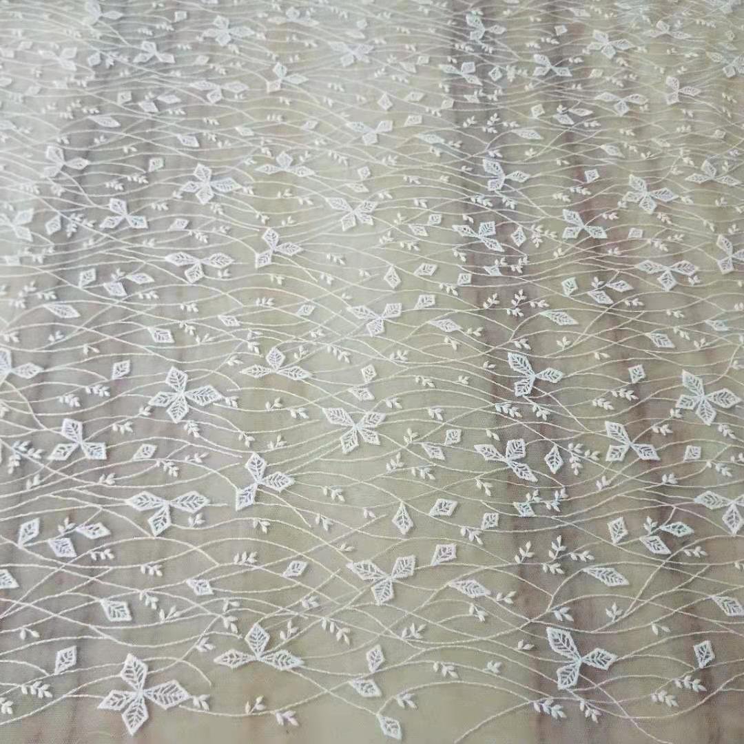 Popular milk silk water soluble mesh full skirt wedding dress women's fabric lace cloth material home accessories