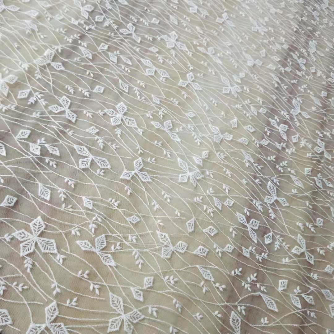 Popular milk silk water soluble mesh full skirt wedding dress women's fabric lace cloth material home accessories