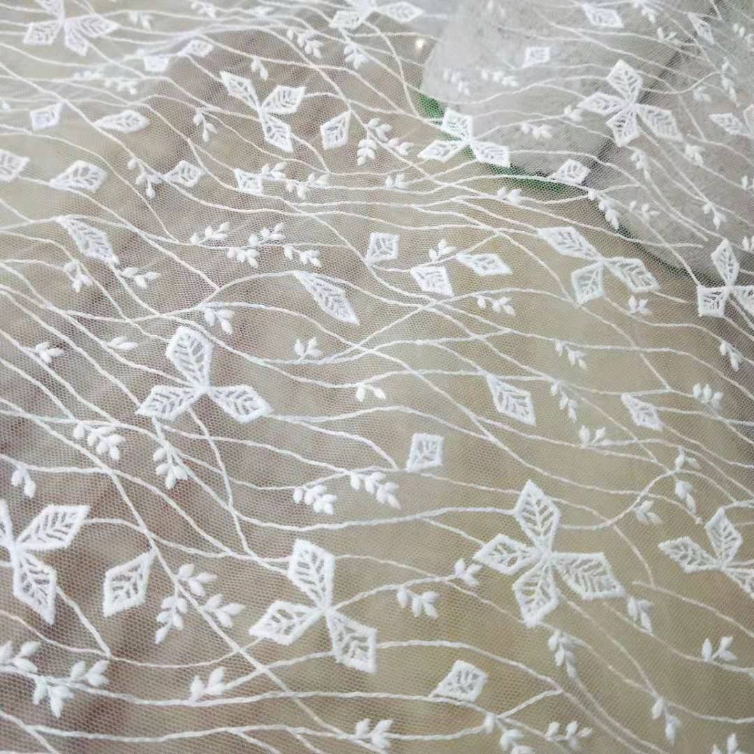 Popular milk silk water soluble mesh full skirt wedding dress women's fabric lace cloth material home accessories