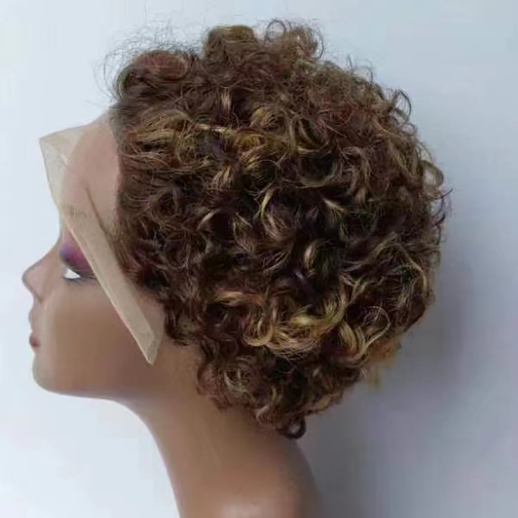 Manufacturers Hot Selling Custom Curly Wigs Virgin Hair Lace Front Wig Real Hair Set