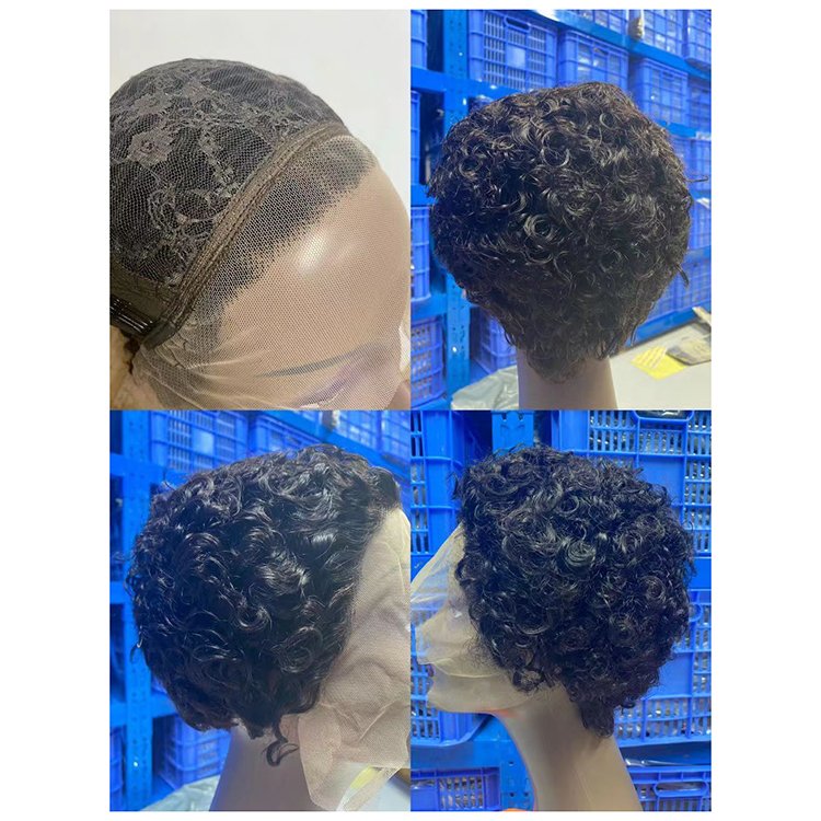 Manufacturers Hot Selling Custom Curly Wigs Virgin Hair Lace Front Wig Real Hair Set