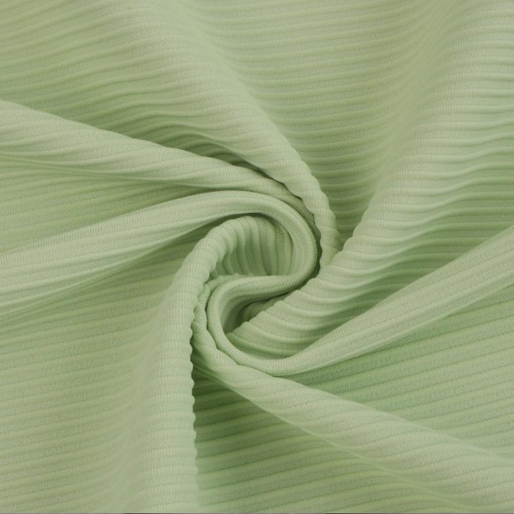 New Design Custom Color Casual Sport Yoga Clothing Fabric High Stretch Nylon Spandex Knitted Rib Fabric For Costumes