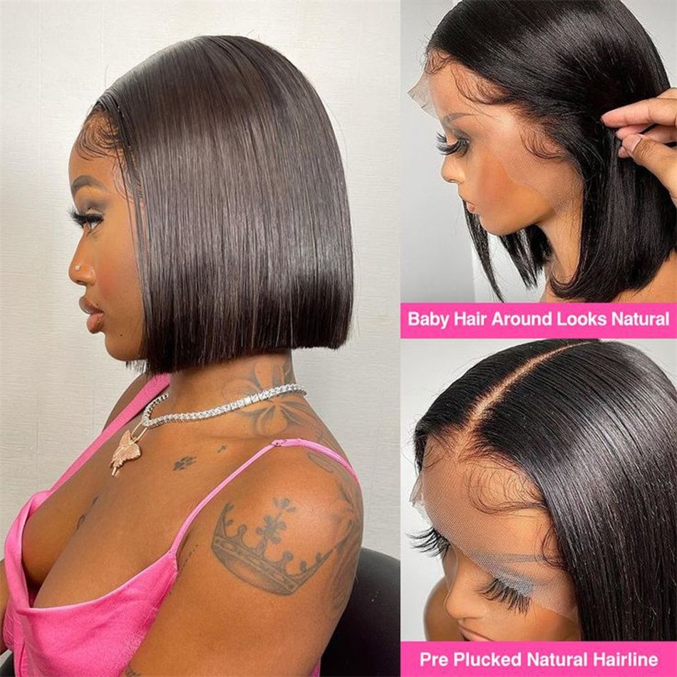 Cheap Vietnamese Raw Hair Short Bob Wigs Human Hair Lace Front Hd Lace Frontal Wigs For Black Women Glueless Full Hd Lace Wigs