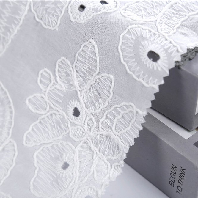Embroidery French Swiss Voile Lace High Quality African Lace Fabric Nigeria 100% Cotton Lace For Wedding Party Dress 1963