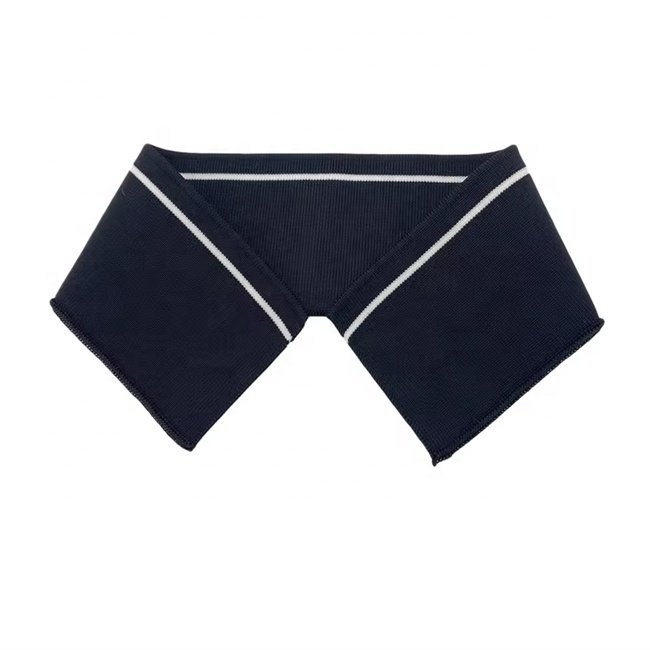 Custom Variety reflective Polyester Flat Knitting Solid Color Cuff collar rib