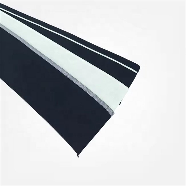 Custom Variety reflective Polyester Flat Knitting Solid Color Cuff collar rib