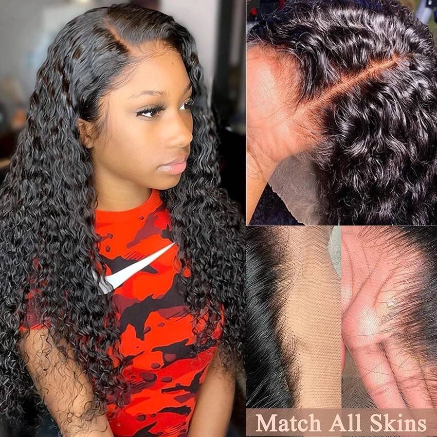 Top Grade Virgin Brazilian Hair lace front wig Wholesale Kinky Curly Human Hair HD Lace Frontal Wigs