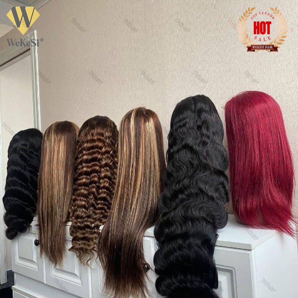 Brazilian 100% Human Hair Vendors Body Wave Lace front Wigs,30 40Inch Natural Swiss HD Transparent Lace Frontal Wig