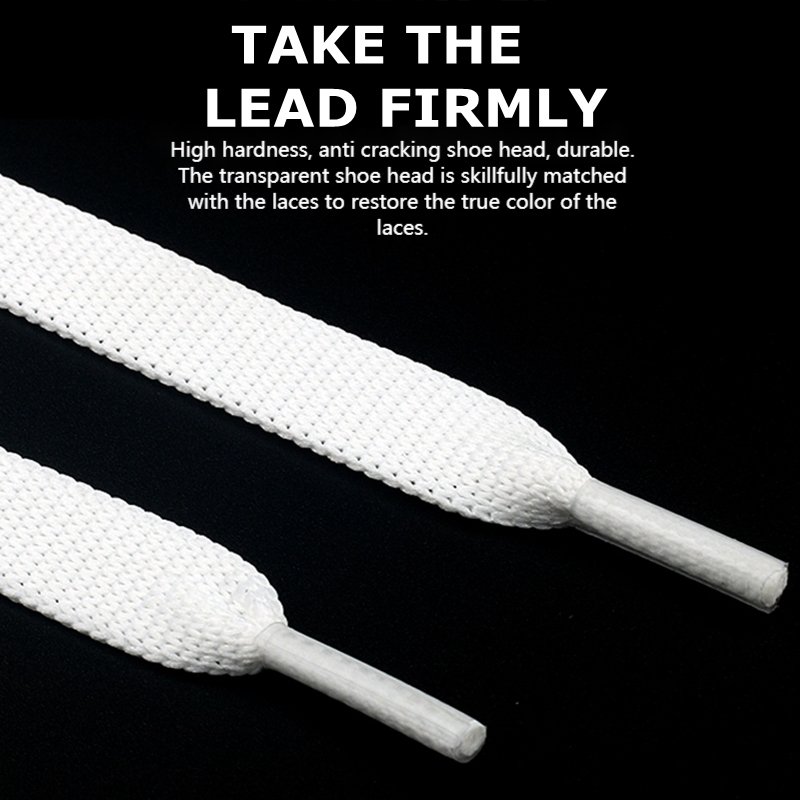 Gradient Color Shoelaces Rainbow Shoe Laces Classic Casual White Shoes Flat Laces Unisex Precision Weave 100/120/140 6Colors