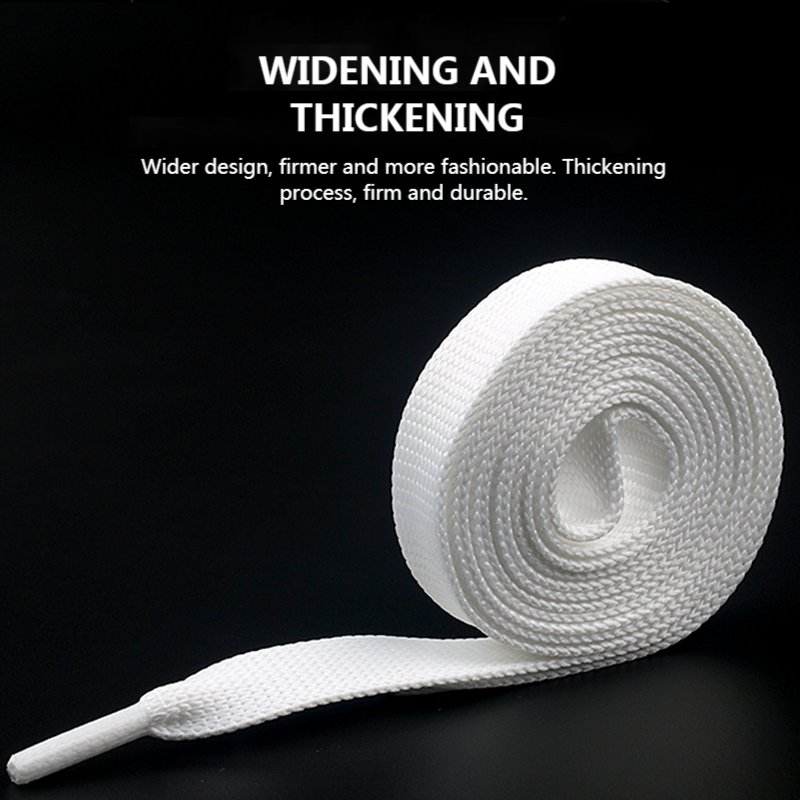 Gradient Color Shoelaces Rainbow Shoe Laces Classic Casual White Shoes Flat Laces Unisex Precision Weave 100/120/140 6Colors