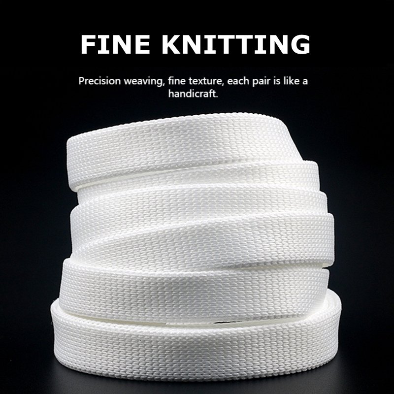 Gradient Color Shoelaces Rainbow Shoe Laces Classic Casual White Shoes Flat Laces Unisex Precision Weave 100/120/140 6Colors