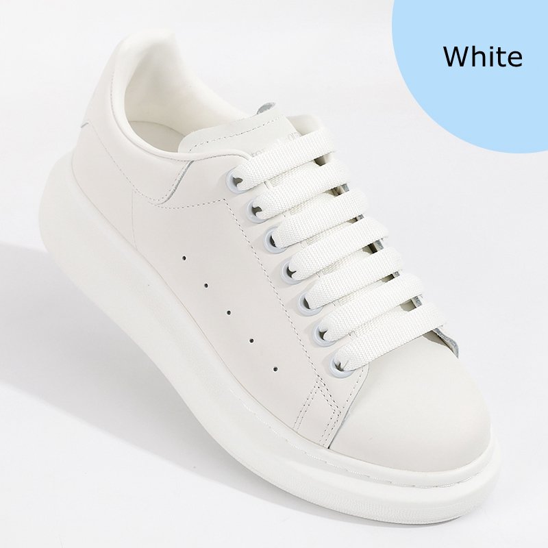 Gradient Color Shoelaces Rainbow Shoe Laces Classic Casual White Shoes Flat Laces Unisex Precision Weave 100/120/140 6Colors