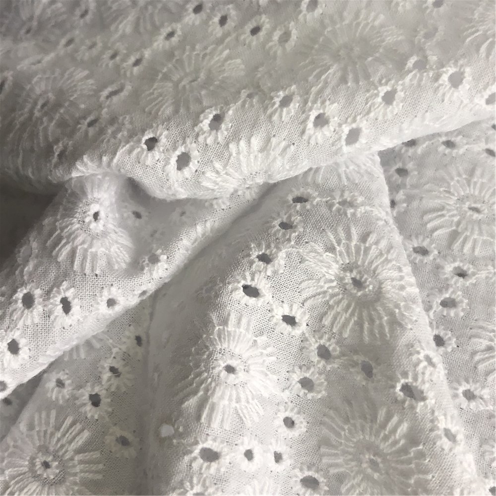 New design embroidery fabric with 100% Organic Cotton