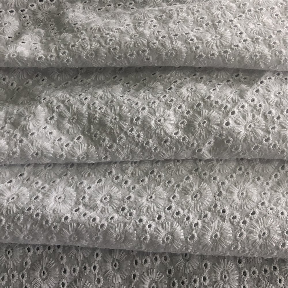 New design embroidery fabric with 100% Organic Cotton