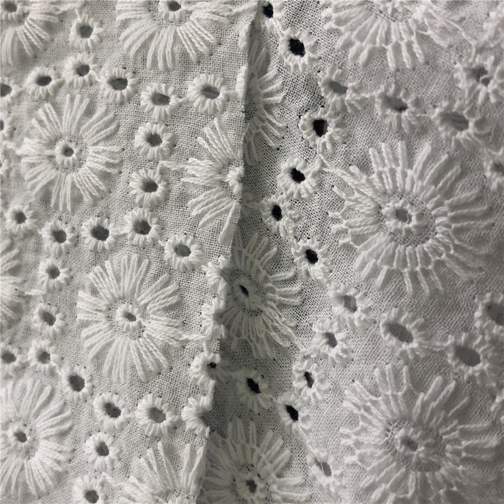 New design embroidery fabric with 100% Organic Cotton