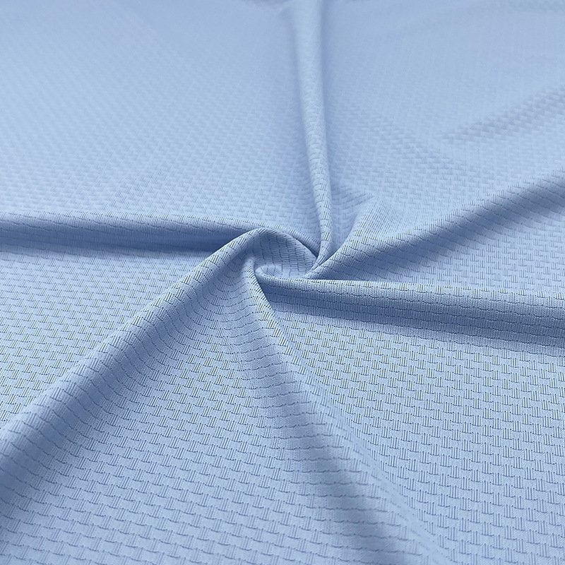 Wholesale High Elastic UV Resistant Polyester Spandex Corn Check Jacquard Fabric Rib Style Sunscreen Knitted Fabric for Swimwear
