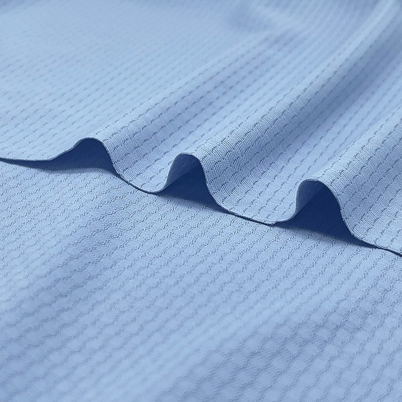 Wholesale High Elastic UV Resistant Polyester Spandex Corn Check Jacquard Fabric Rib Style Sunscreen Knitted Fabric for Swimwear