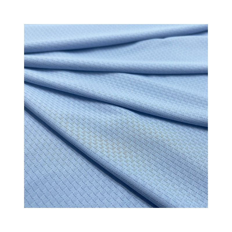 Wholesale High Elastic UV Resistant Polyester Spandex Corn Check Jacquard Fabric Rib Style Sunscreen Knitted Fabric for Swimwear