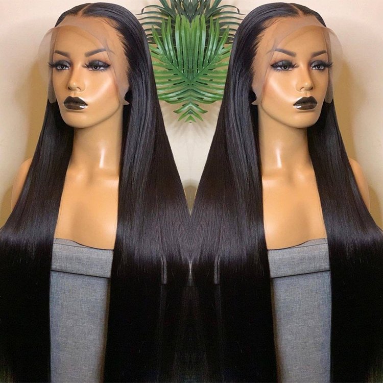 Brazilian Virgin Cuticle Aligned Wigs Deals Straight Raw Human Hair 13*4 Lace Front Wigs for Black Woman