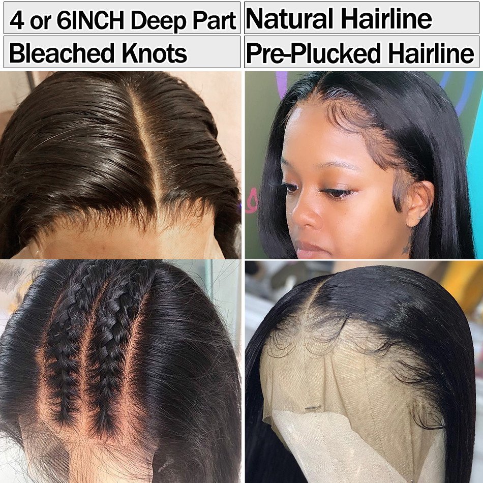 Brazilian Virgin Cuticle Aligned Wigs Deals Straight Raw Human Hair 13*4 Lace Front Wigs for Black Woman