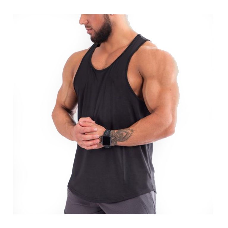 custom size logo 100% cotton man workout polyester summer breathable print tank tops fitness zipper men's ribbed tank top