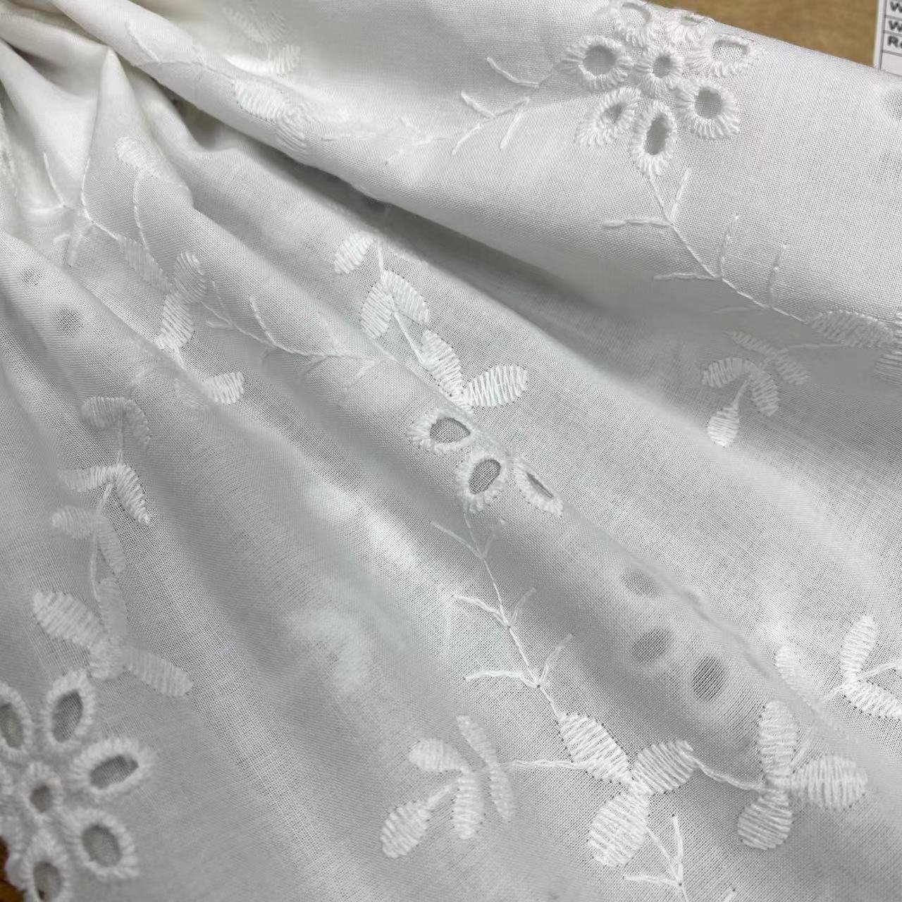 100%Cotton embroidery fabric,cotton embroidery fabric with holes ,Can be made clothing fabrics,Multi-color custom ,wholesale