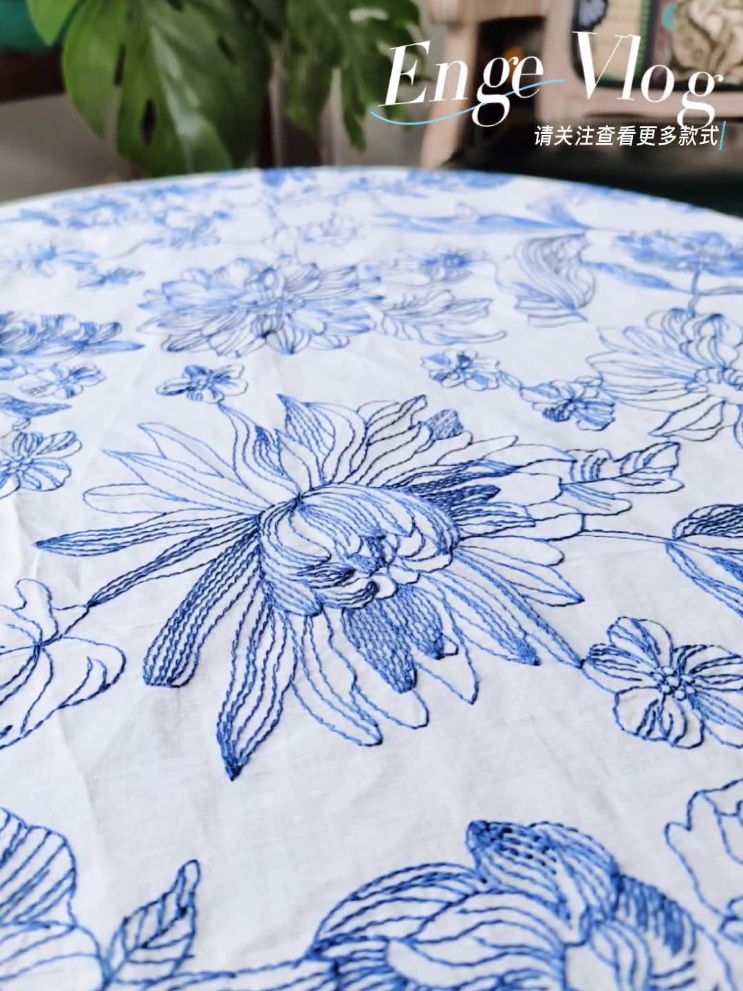 EG-1908329 Cotton Contrast Color Embroidery Fabric Embroidered Fabric Factory Direct Sales In Stock Supply
