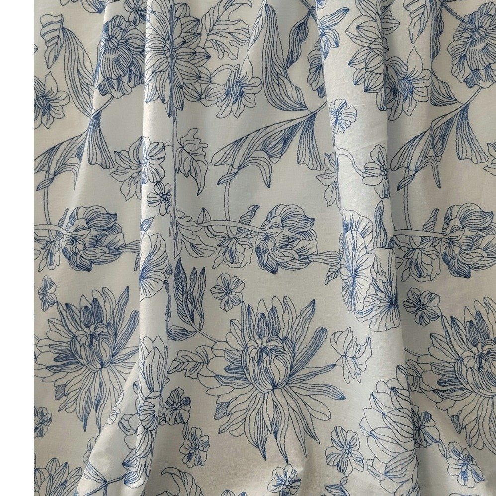 EG-1908329 Cotton Contrast Color Embroidery Fabric Embroidered Fabric Factory Direct Sales In Stock Supply