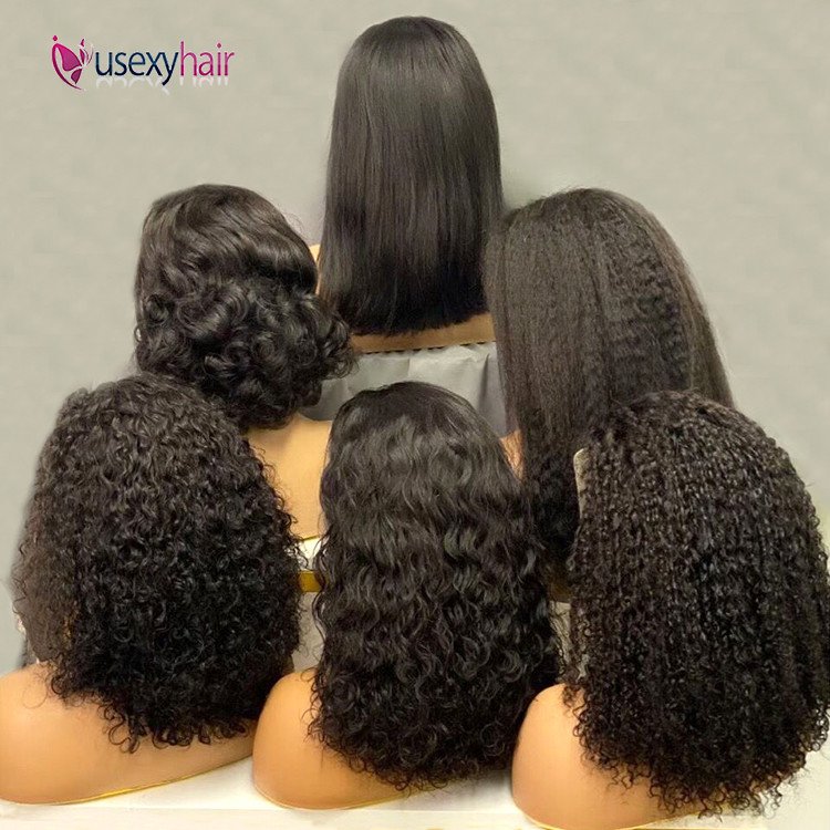 Lace front wigs Brazilian virgin human hair wigs lace frontal short bob wig 100% cuticle aligned human hair for black women