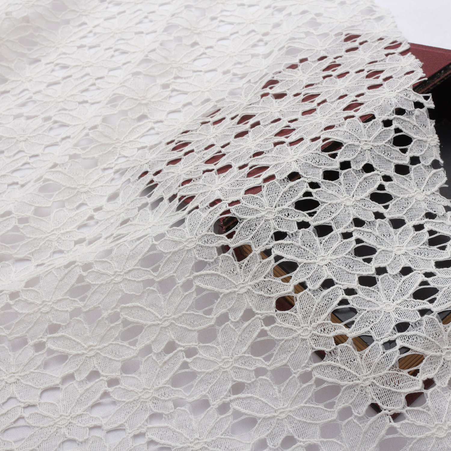 New High Quality Embroidered Nylon White Flower Tulle Lace Fabric For Wedding Gown