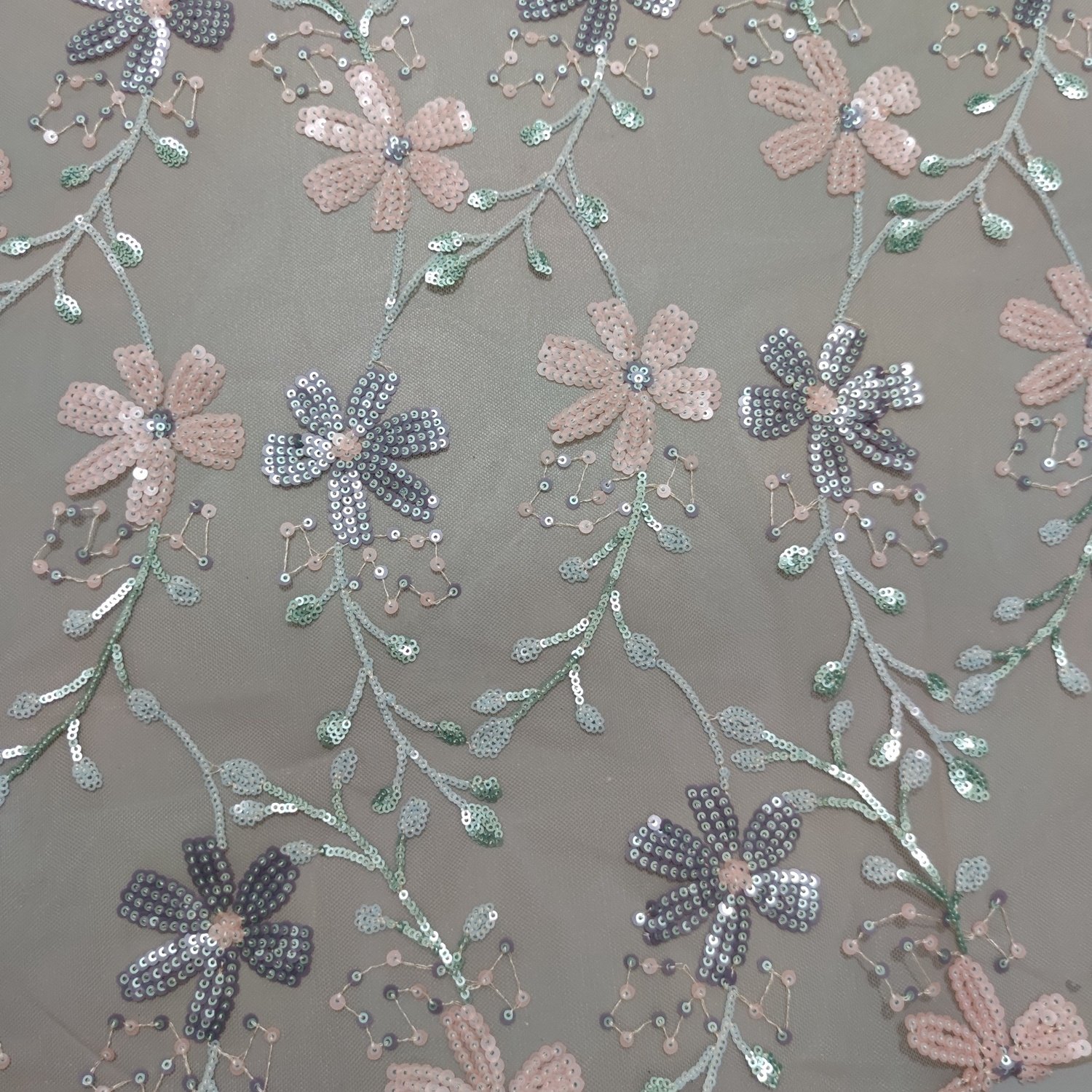 2025 five leaf 3D flower luxury sequin embroidered sequin african nigerian lace fabric for women wedding bridal dress