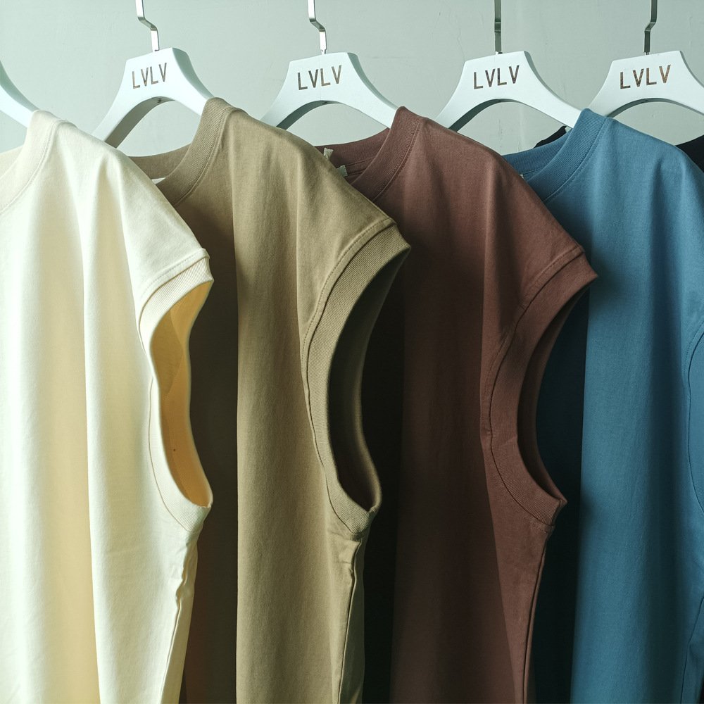 OEM Oversize Heavy Weight 100%COTTON Fitness Custom Gym Tank Top Men Crop Ribbed Plus Size Men's Tank tops