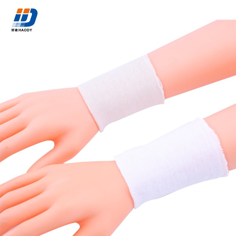 Direct Sales 100% Polyester Fabric Disposable Rib Cuffs Non-Woven Anti-Static Striped Sleeves Surgical Gowns Isolation Gown