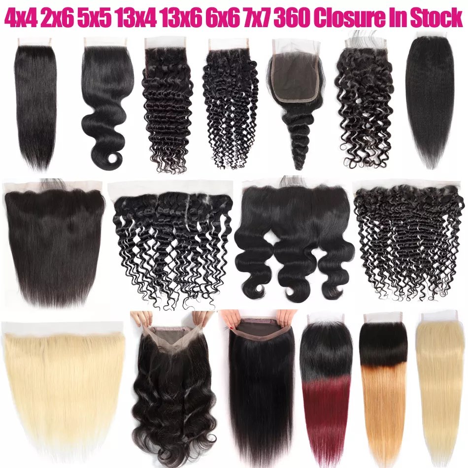 Cheap 13x4 13x6 360 HD Transparent Lace Frontal Closure YESWIGS Virgin Human Hair Closure and Frontal 4X4 5X5 HD Lace Closure