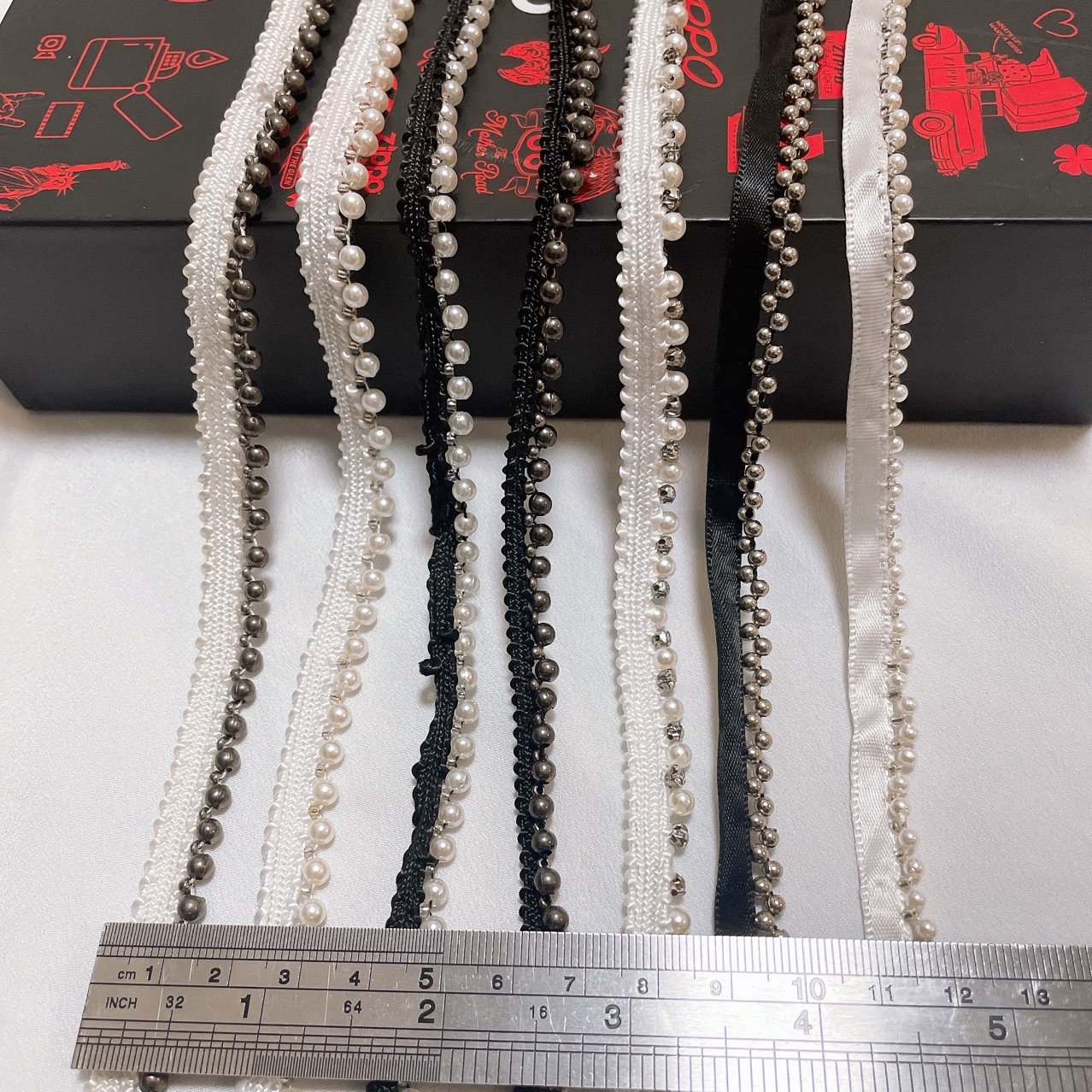 JFL023 Diy Sewing Garment Bags Decor Accessories Collar Clothing Trim Ribbon Fabric Pearl Beaded Lace