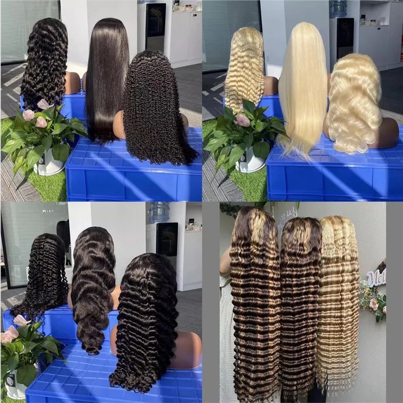 Wear and Go Kinky Curly Wave Human Hair Wigs With Bangs Short Bob Wavy Full Machine Made Non Lace Wig Natural Black for Women