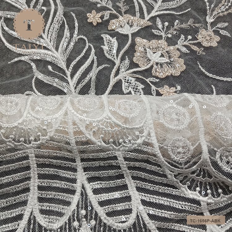 Alibaba China Sgs Certificated Bridal Cloth Mesh Guangzhou African Embroidery Lace Fabric