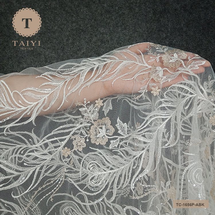 Alibaba China Sgs Certificated Bridal Cloth Mesh Guangzhou African Embroidery Lace Fabric