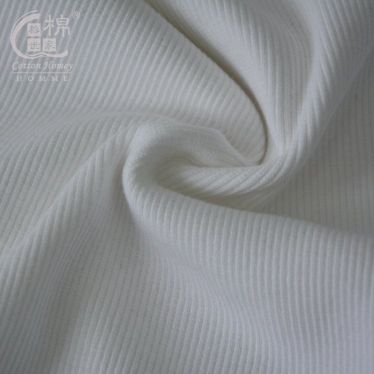 Rib Knit Fabric Clothes Cotton Spandex Rib Fabric For Free Sample Card