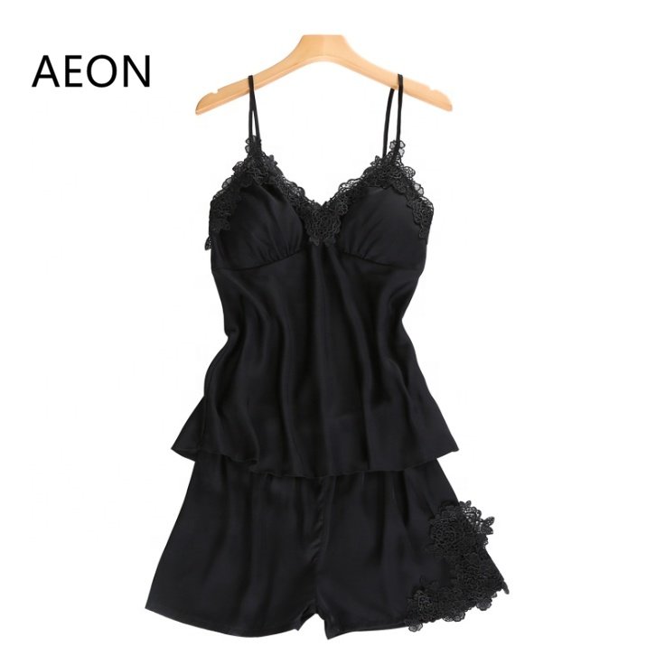 Premium Silk Satin Camisole With Lace Trim