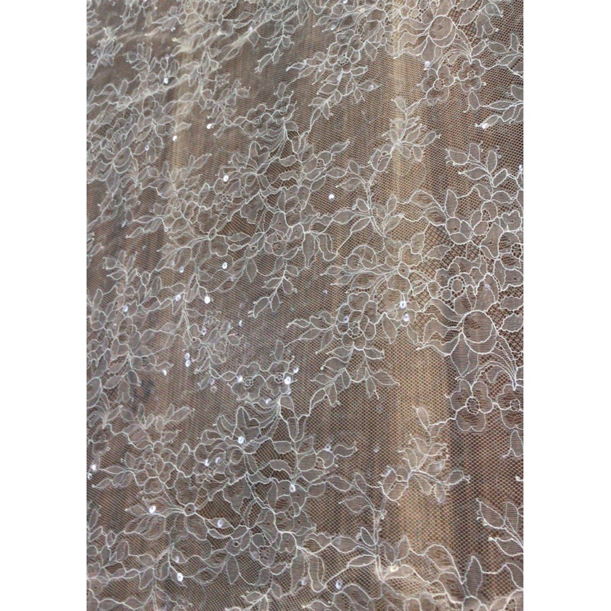 DELACE chantilly floral French lace fabric Bridal Lace Fabric For Wedding Dress Bridal Veils